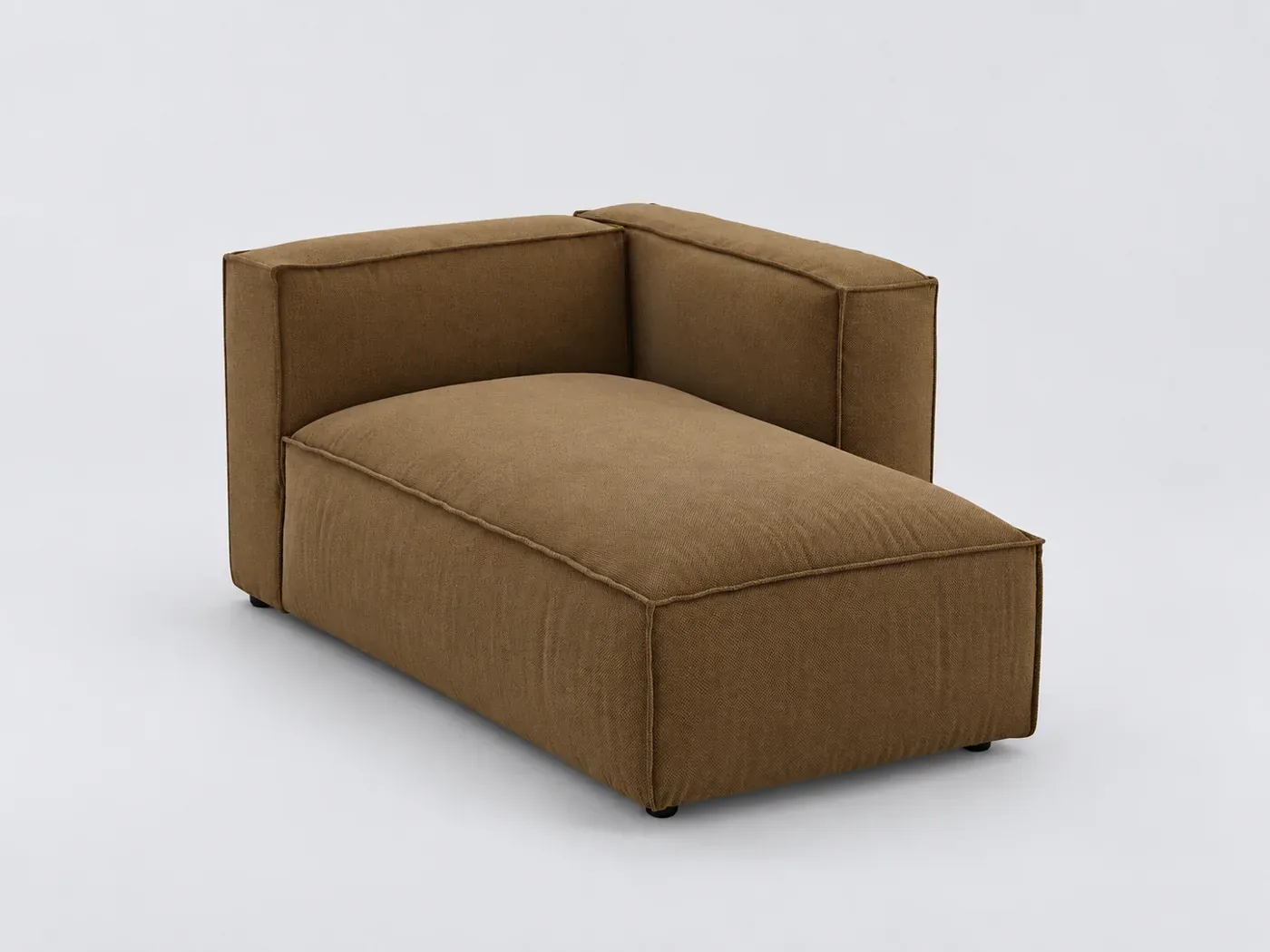 Canapé Seven La Redoute, méridienne seule, coloris caramel