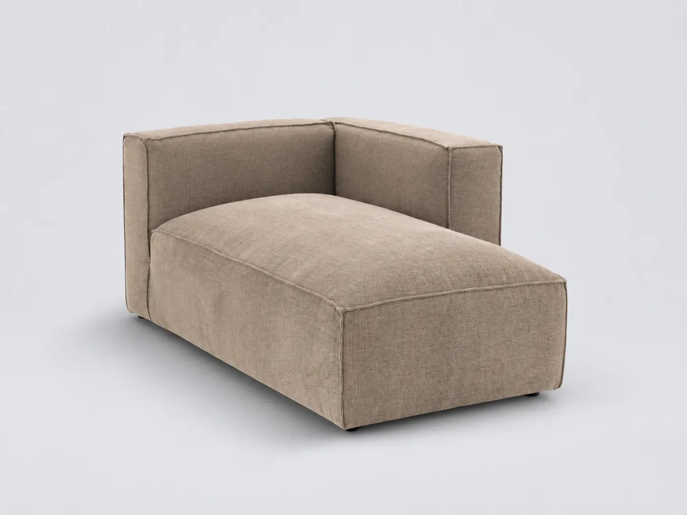 Canapé Seven La Redoute, méridienne seule, coloris taupe