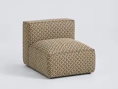 Canapé Seven La Redoute, 1 place modulable fixe, coloris jacquard géométrique