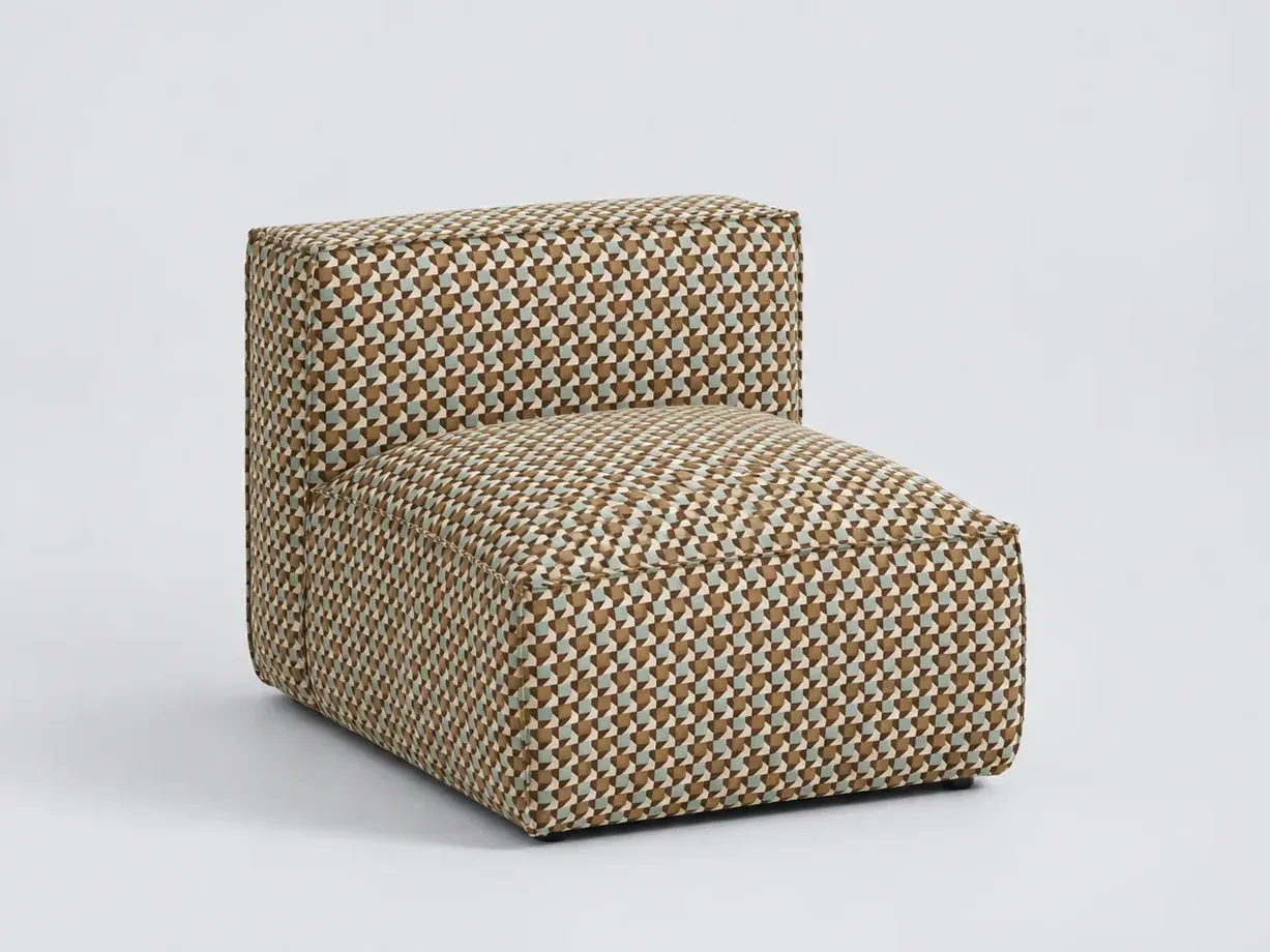 Canapé Seven La Redoute, 1 place modulable fixe, coloris jacquard géométrique