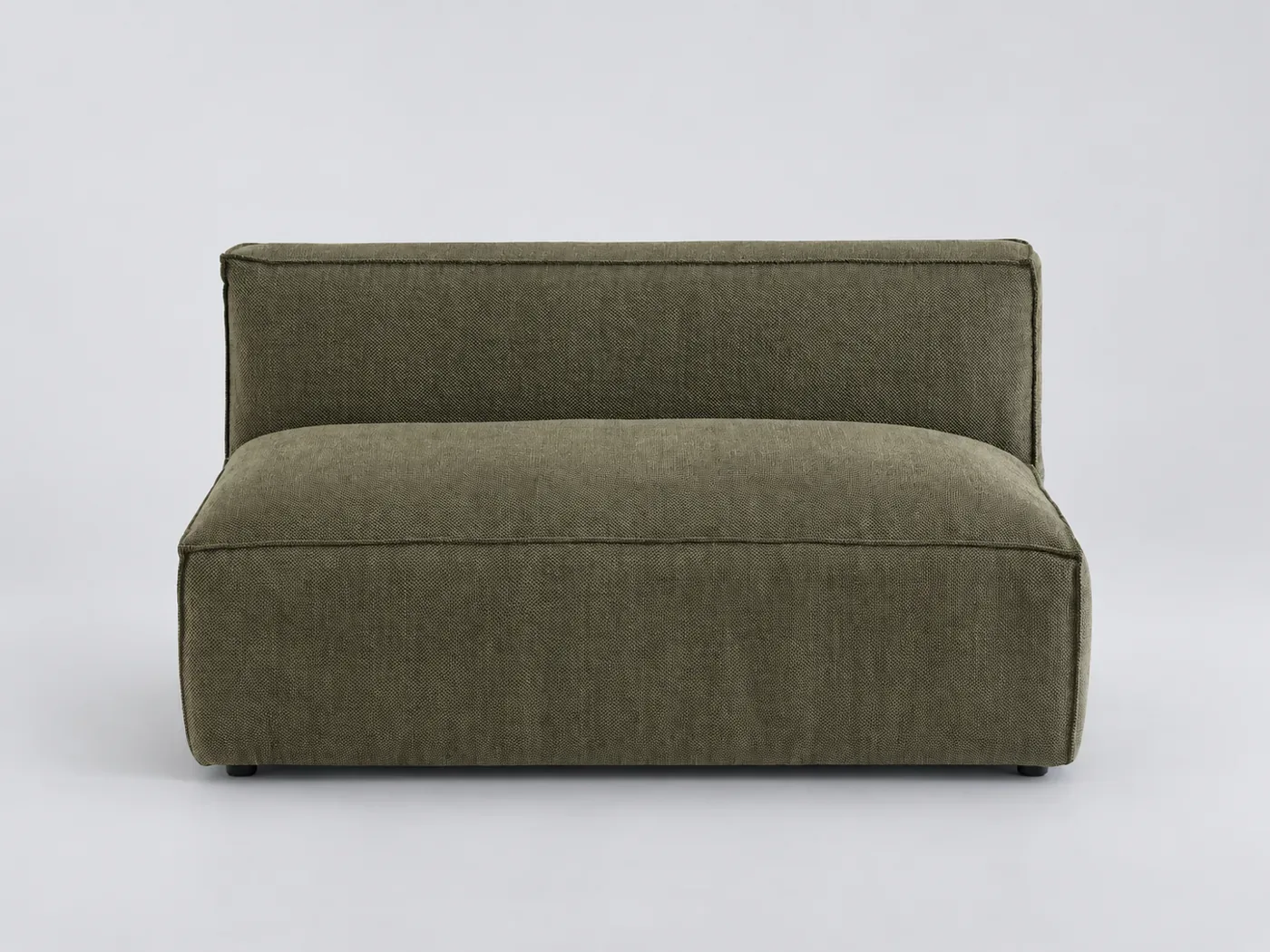 Canapé Seven La Redoute, 2 places modulable fixe, tissu texturé, coloris vert