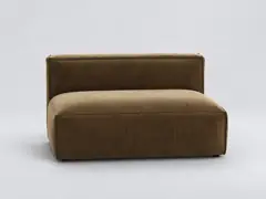Canapé Seven La Redoute, 2 places modulable fixe, velours côtelé, coloris bronze