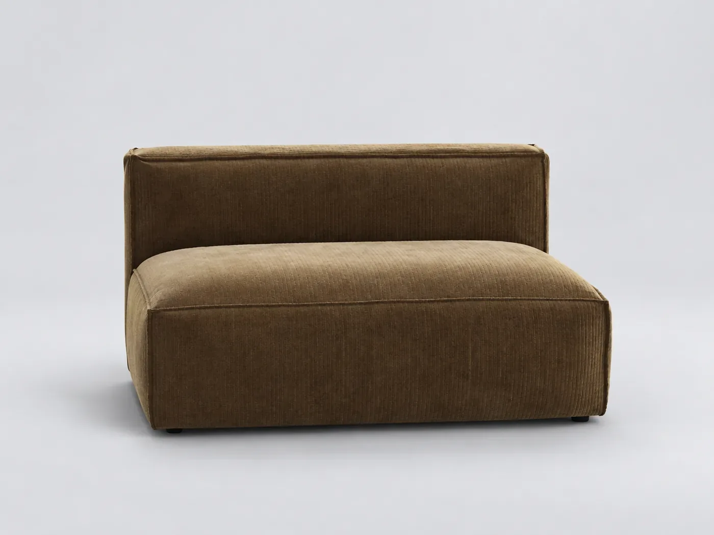 Canapé Seven La Redoute, 2 places modulable fixe, velours côtelé, coloris bronze