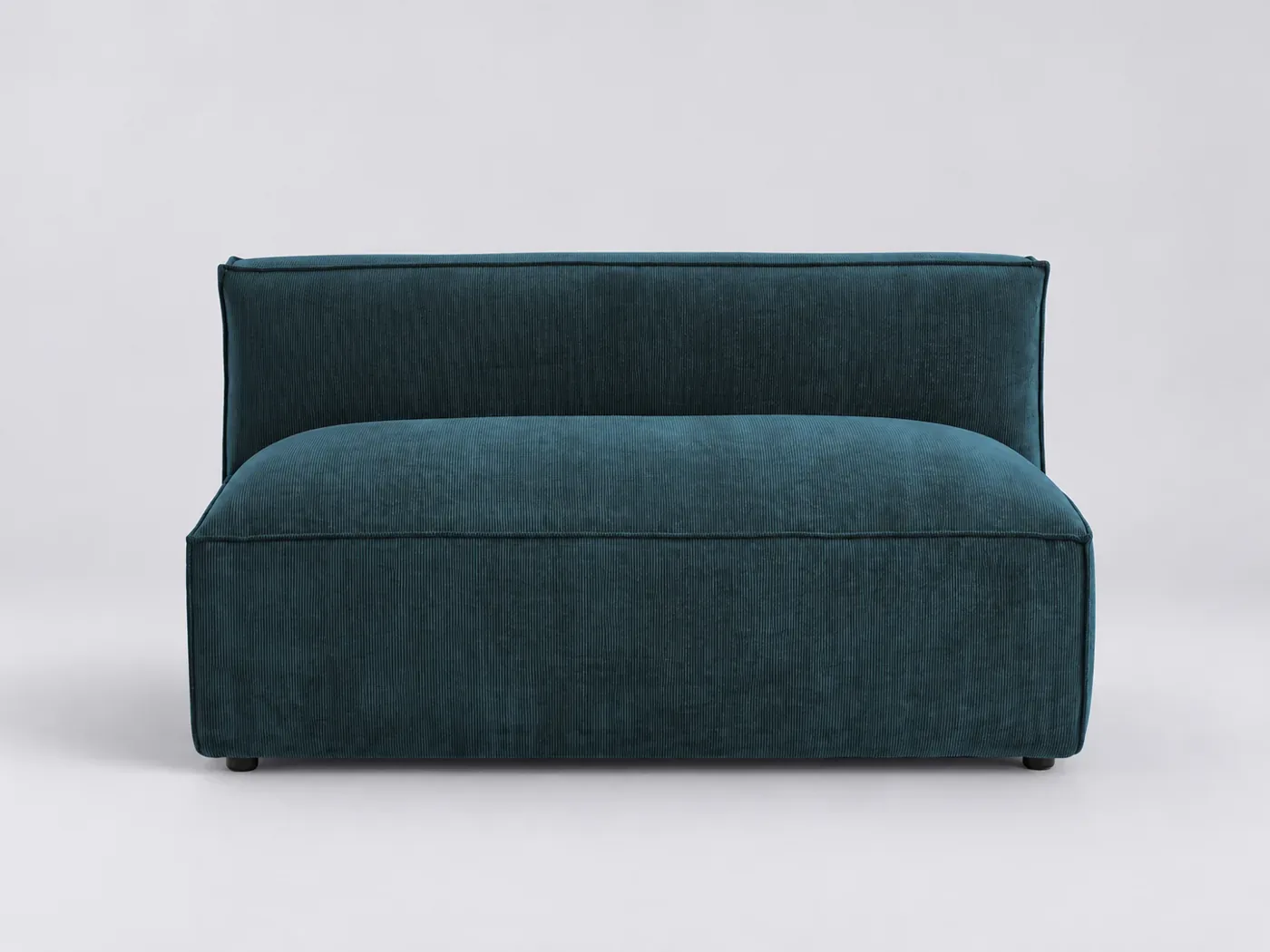 Canapé Seven La Redoute, 2 places modulable fixe, velours, coloris bleu