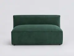 Canapé Seven La Redoute, 2 places modulable fixe, velours, coloris vert