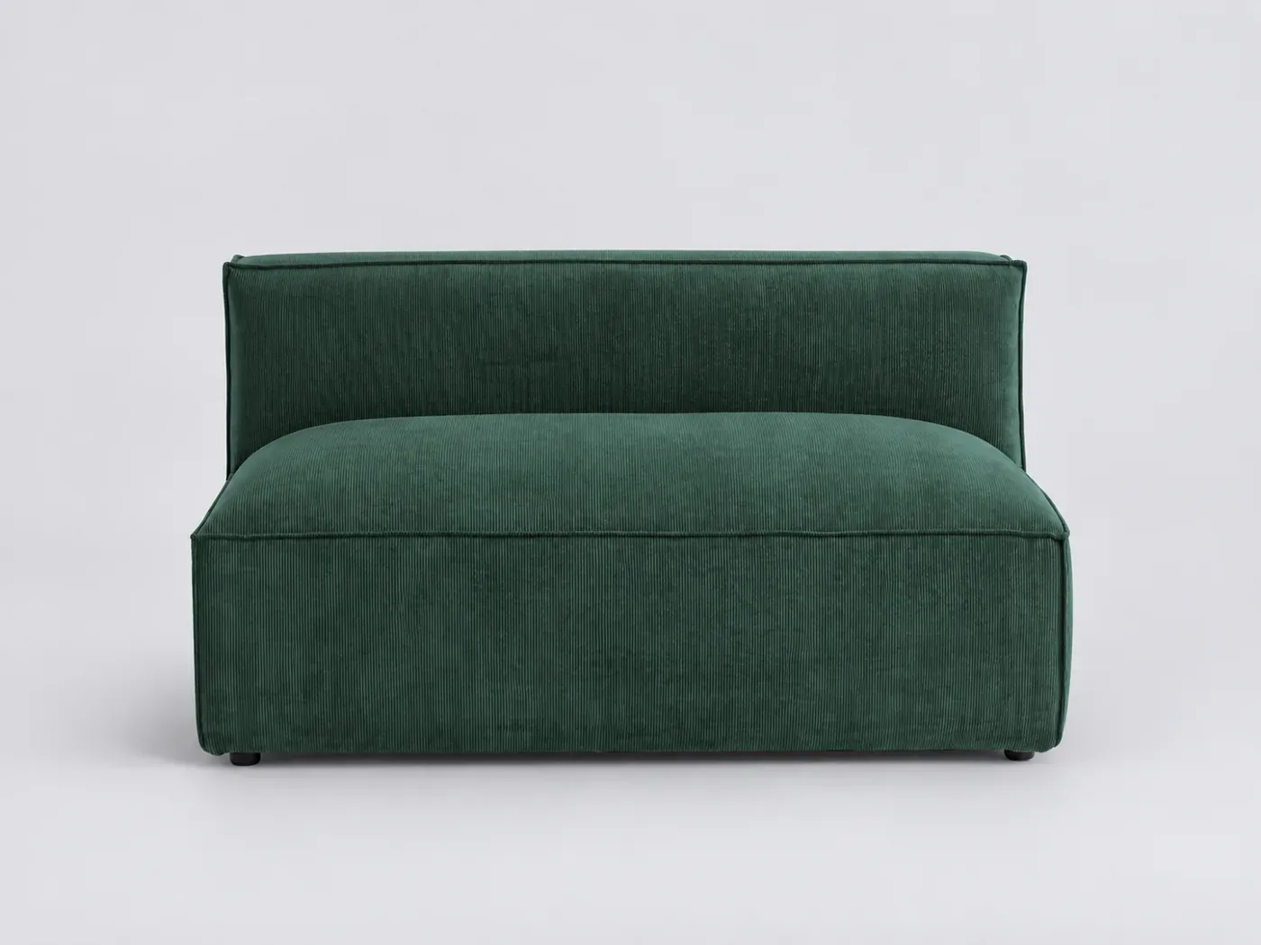 Canapé Seven La Redoute, 2 places modulable fixe, velours, coloris vert