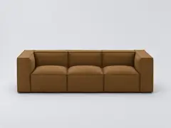Canapé Seven La Redoute, 3 places modulable fixe, tissu texturé, coloris caramel