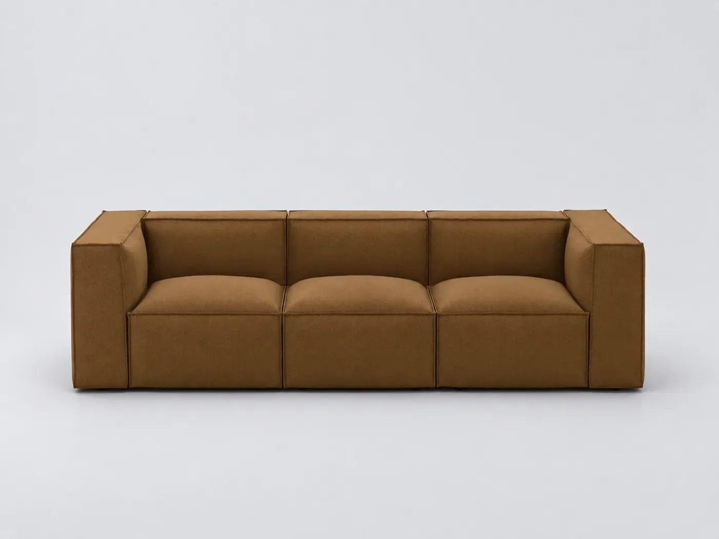 Canapé Seven La Redoute, 3 places modulable fixe, coloris caramel