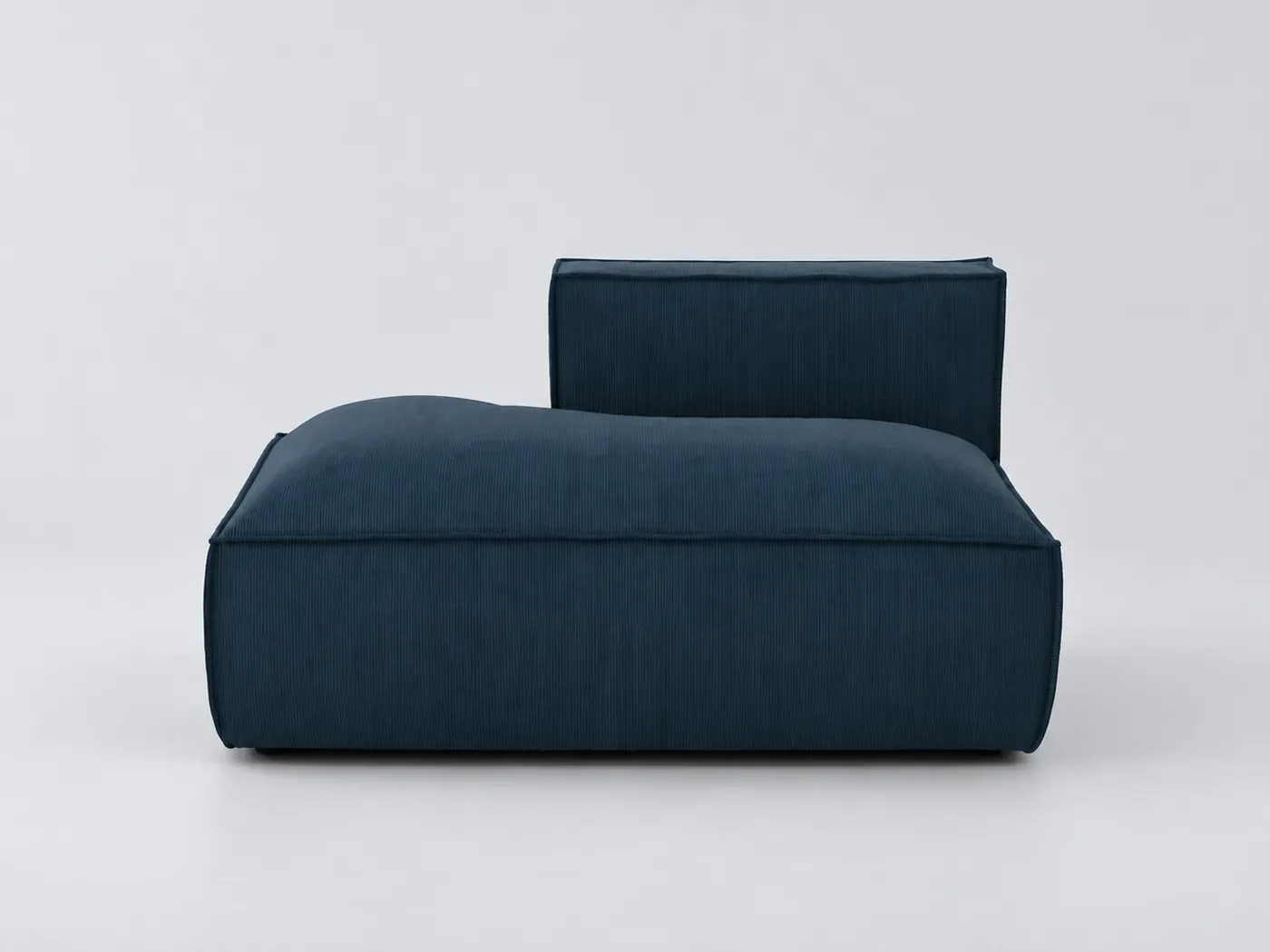 Canapé Seven La Redoute, modulable fixe, velours côtelé, coloris bleu