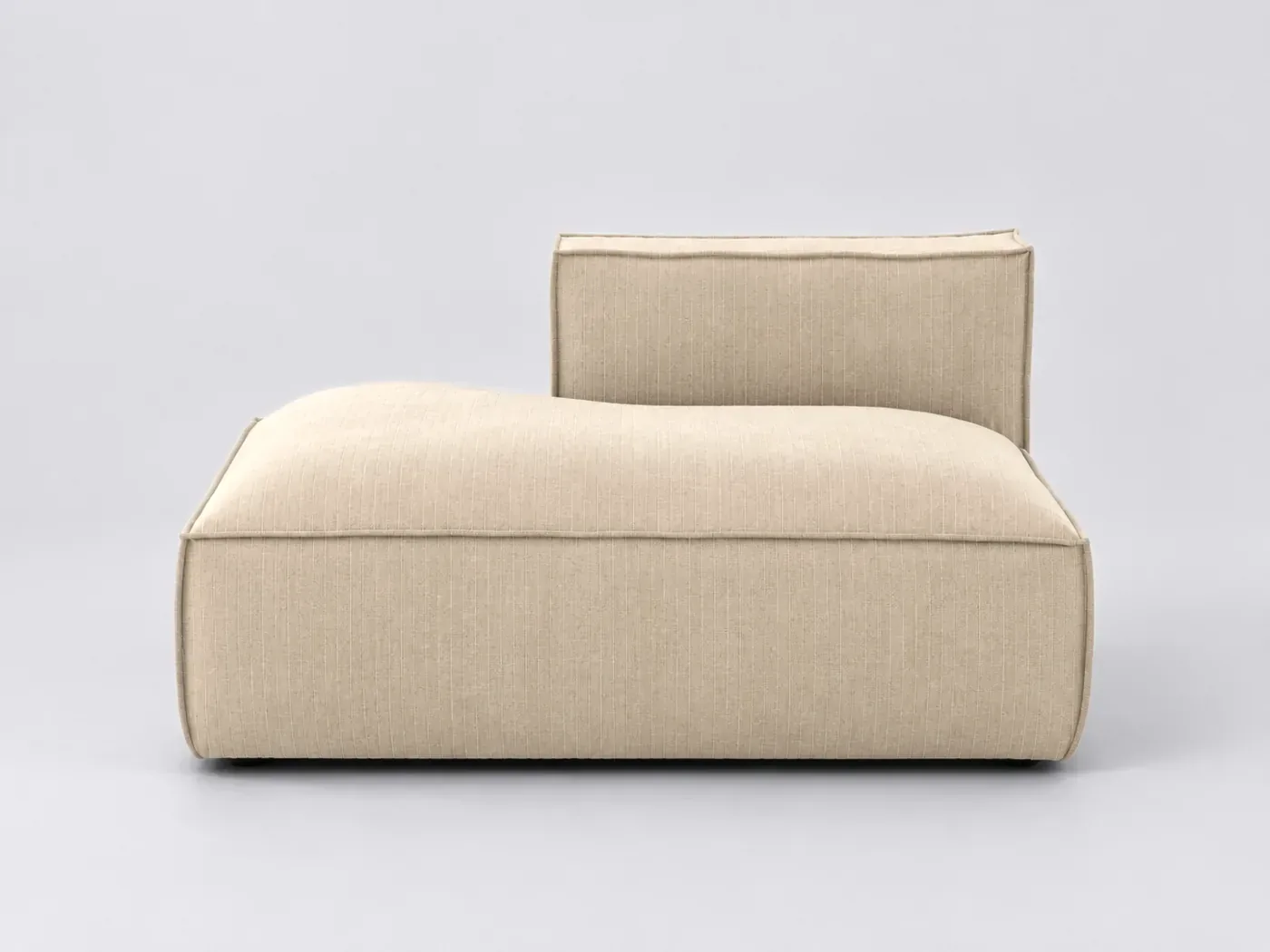 Canapé Seven La Redoute, modulable fixe, velours côtelé, coloris ecru