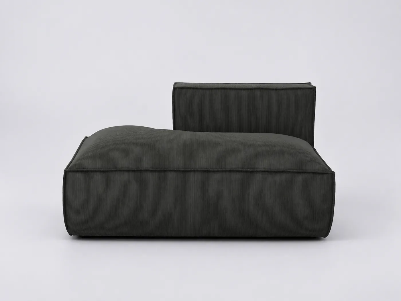 Canapé Seven La Redoute, modulable fixe, velours côtelé, coloris gris
