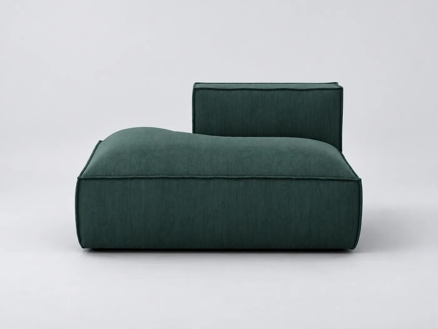 Canapé Seven La Redoute, modulable fixe, velours côtelé, coloris vert
