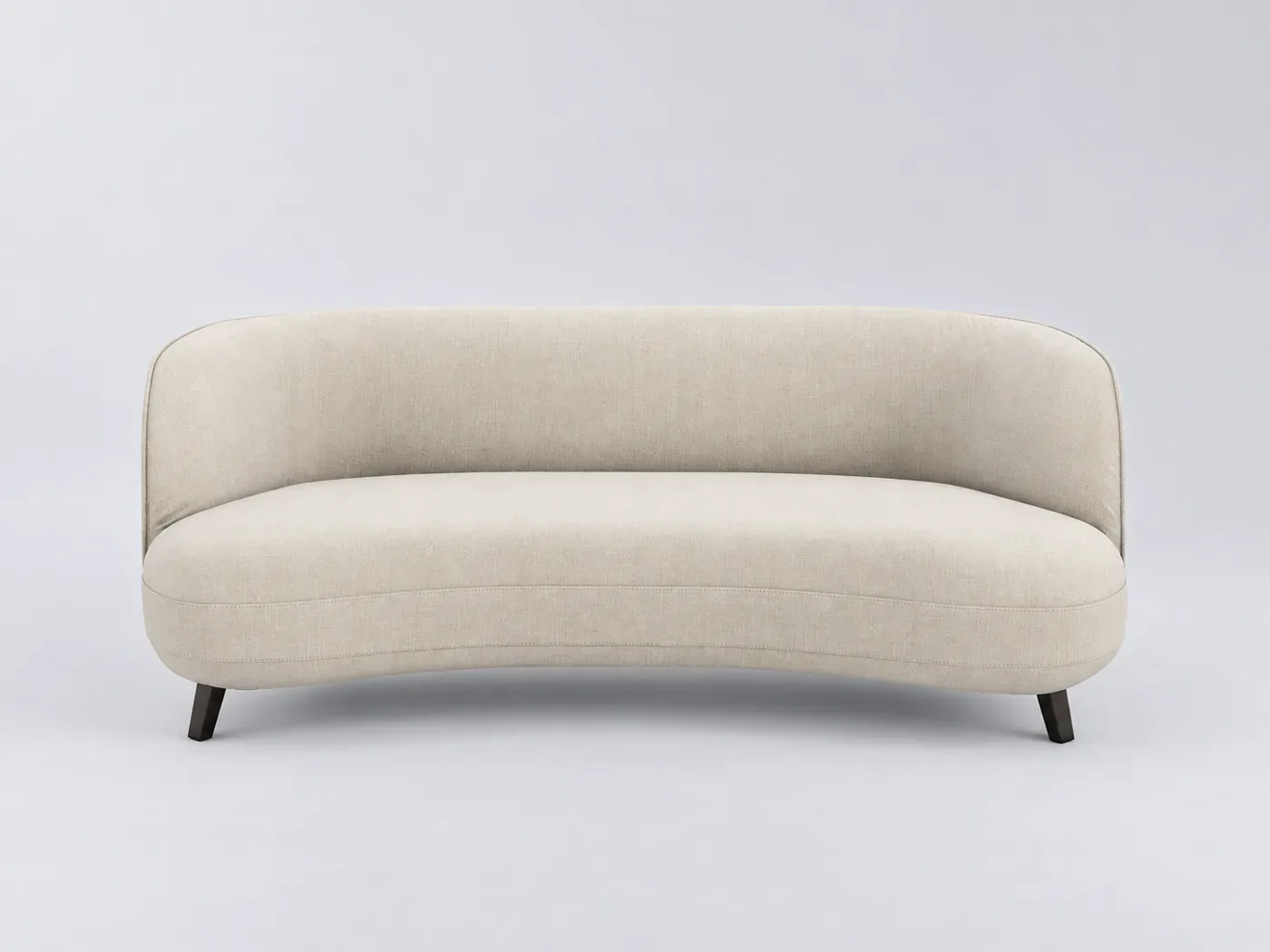 Canapé Rosebury AM.PM, 3 places droit fixe, coton et lin, coloris beige