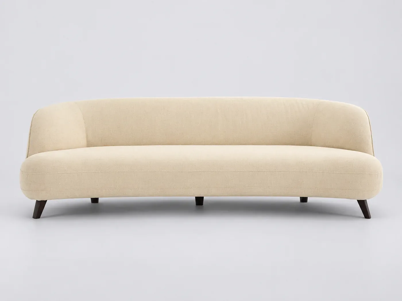 Canapé Rosebury AM.PM, 5 places droit fixe, polyester, coloris ivoire