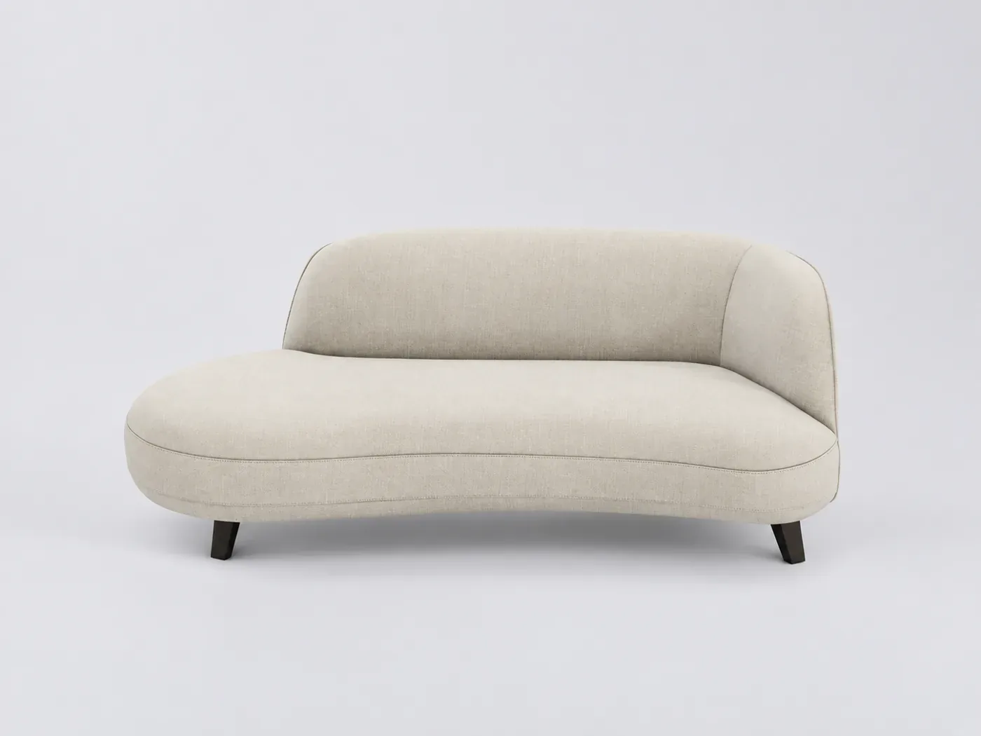 Canapé Rosebury AM.PM, droit fixe, coton et lin, coloris beige