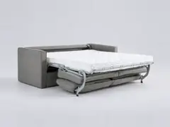 Canapé Camille La Redoute, 3 places droit convertible, coton et lin, coloris anthracite