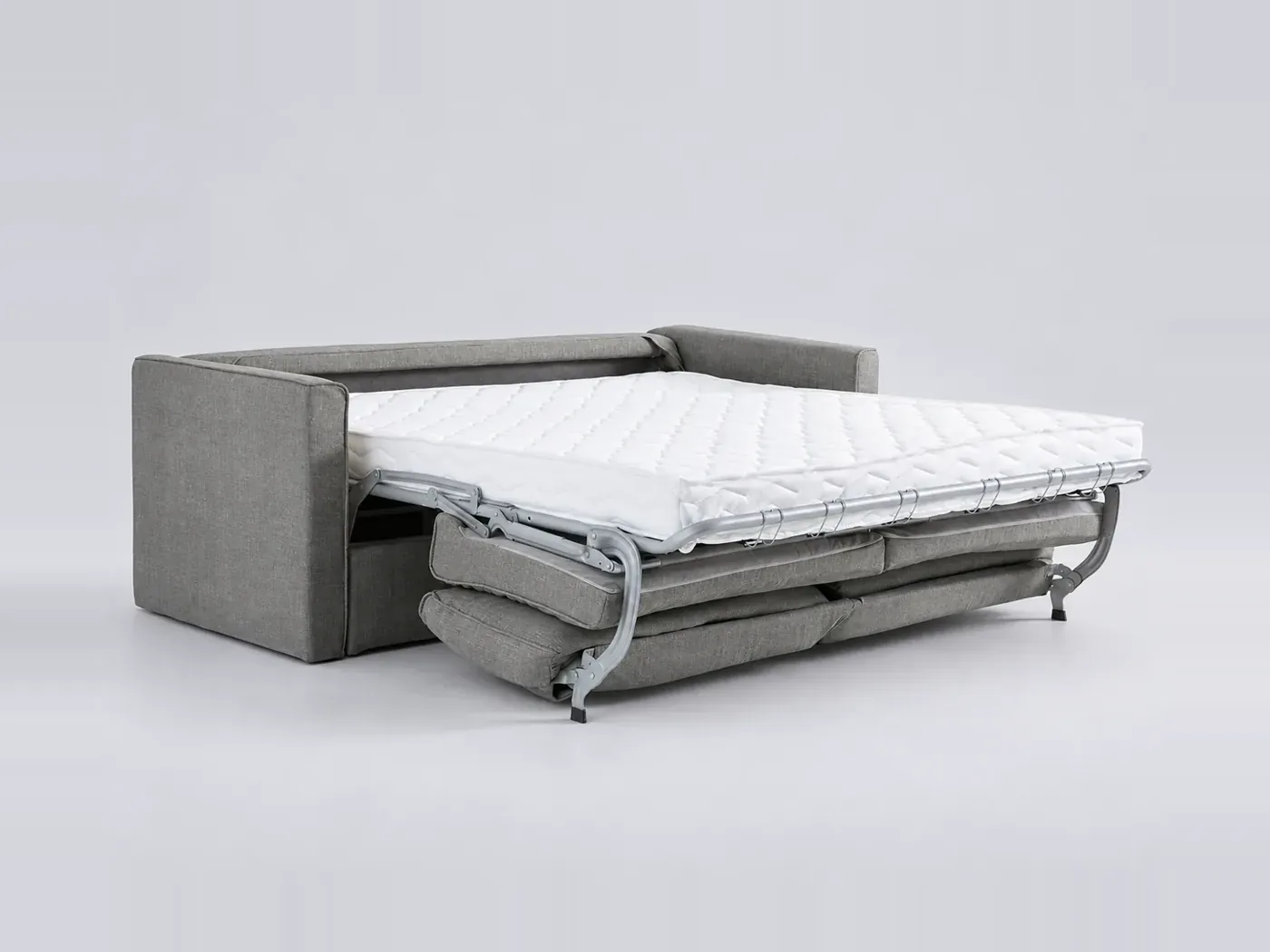 Canapé Camille La Redoute, 3 places droit convertible, coton et lin, coloris anthracite