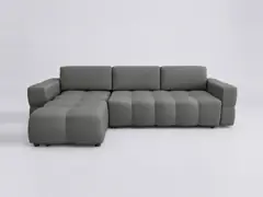 Canapé Gabriel Maisons du Monde, 5 places d'angle convertible, tissu, coloris gris anthracite