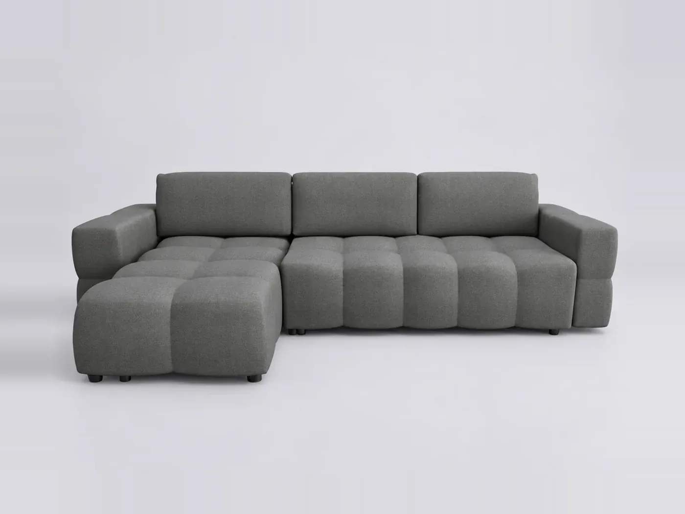 Canapé Gabriel Maisons du Monde, 5 places d'angle convertible, tissu, coloris gris anthracite