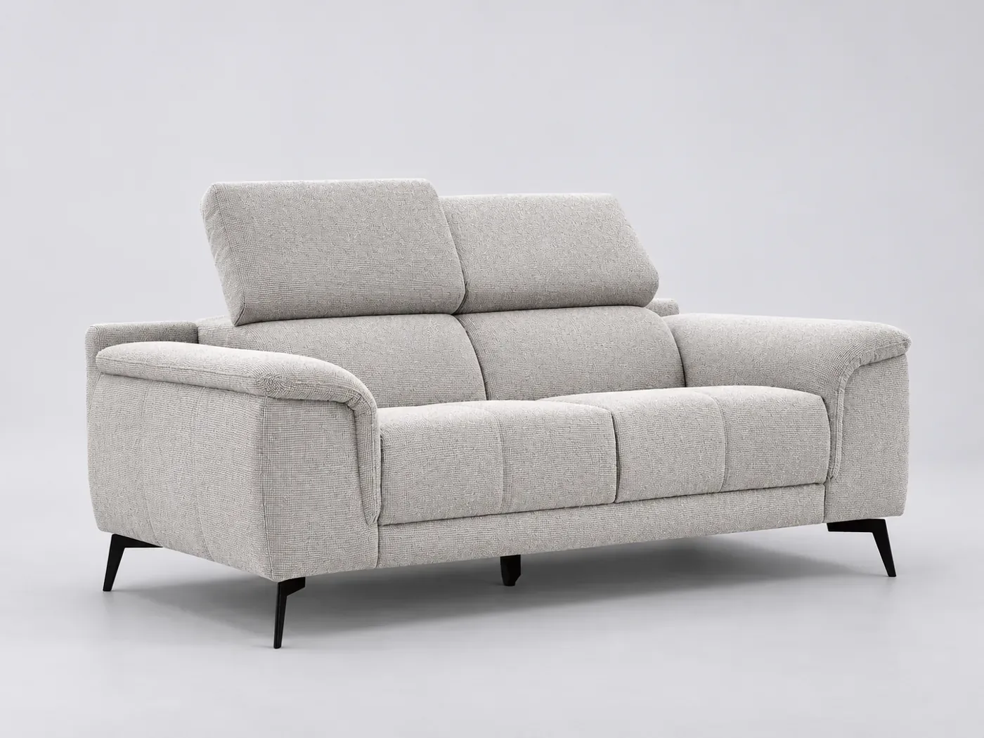 Canapé Fiero Maisons du Monde, 2 places droit fixe, coloris crème
