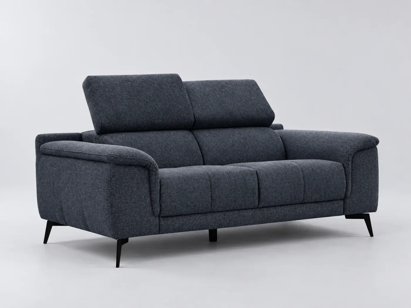 Canapé Fiero Maisons du Monde, 2 places droit fixe, coloris marine