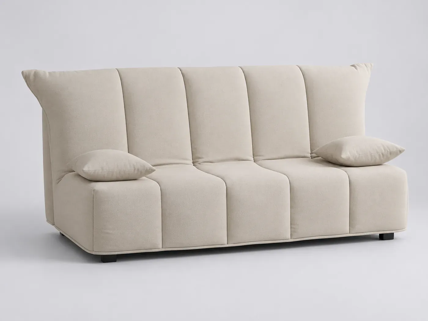 Canapé Allegra Maisons du Monde, 3 places droit convertible, coloris beige 165x90 cm