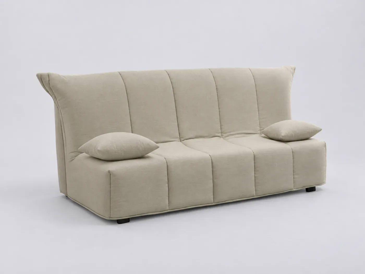 Canapé Allegra Maisons du Monde, 3 places droit fixe, coloris beige 165x90 cm