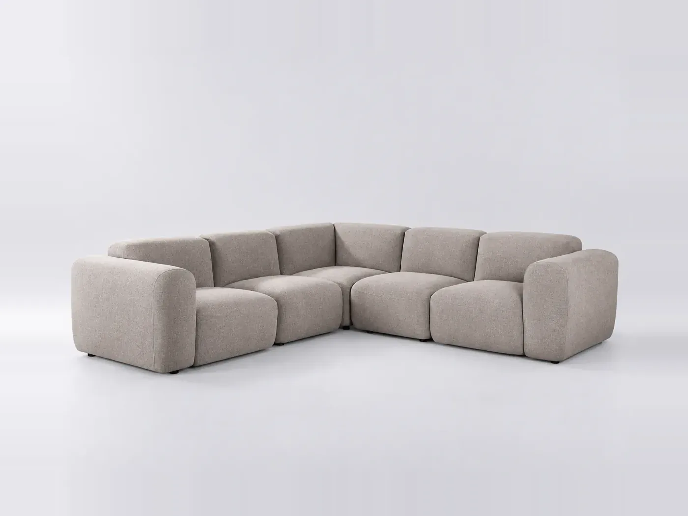 Canapé Alma Maisons du Monde, d'angle fixe, coloris taupe