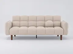 Canapé Adam Maisons du Monde, 2 places droit convertible, coloris beige
