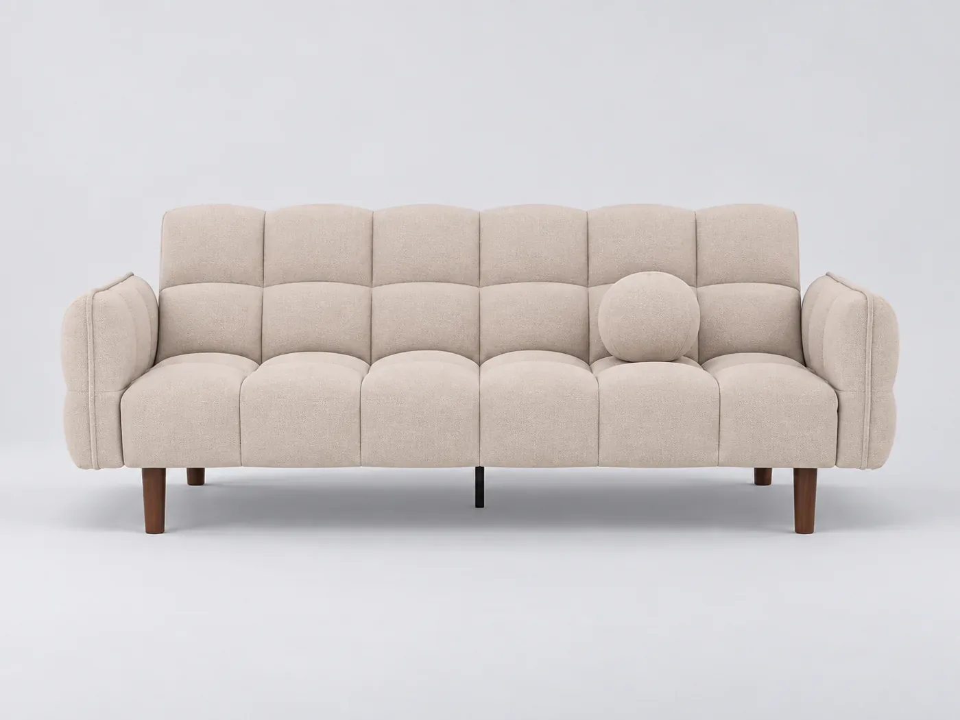 Canapé Adam Maisons du Monde, 2 places droit convertible, coloris beige