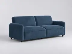Canapé Alicia Maisons du Monde, 3 places droit convertible, coloris bleu
