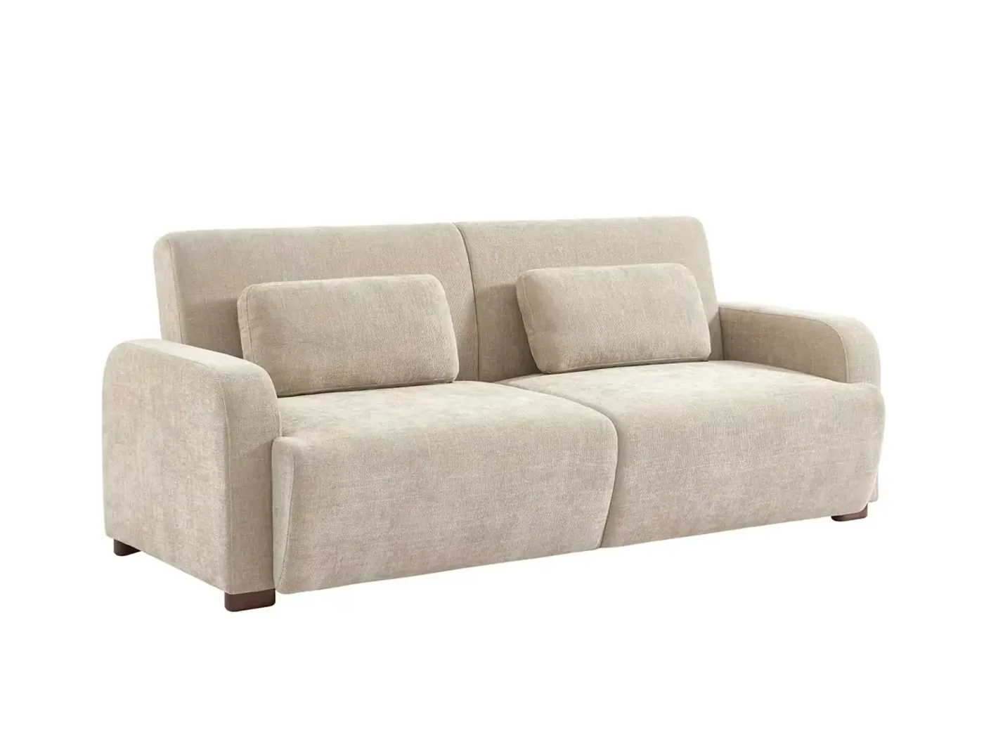 Canapé Dany Maisons du Monde, 3 places droit convertible, coloris beige