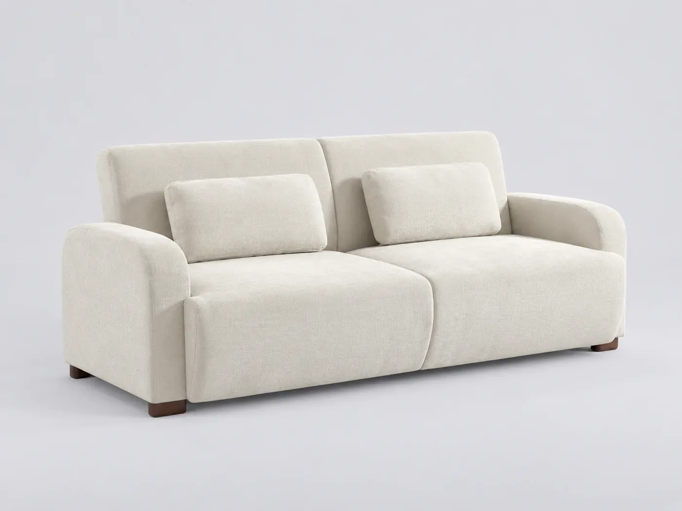 Canapé Dany Maisons du Monde, 3 places droit convertible, coloris blanc cassé