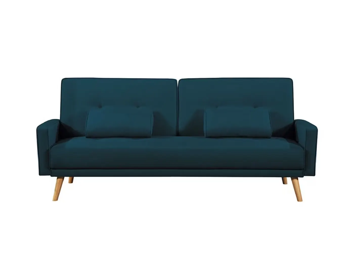 Canapé Elga Maisons du Monde, 3 places droit convertible, coloris bleu