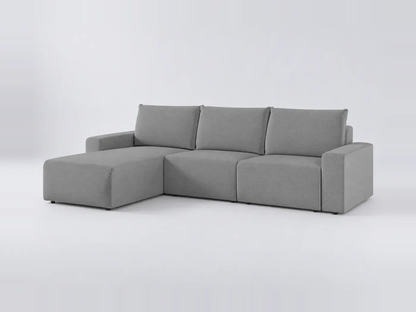 Canapé Romane Maisons du Monde, 4 places d'angle fixe réversible, coloris gris