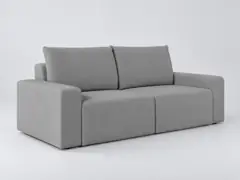 Canapé Romane Maisons du Monde, 2 places droit fixe, coloris gris