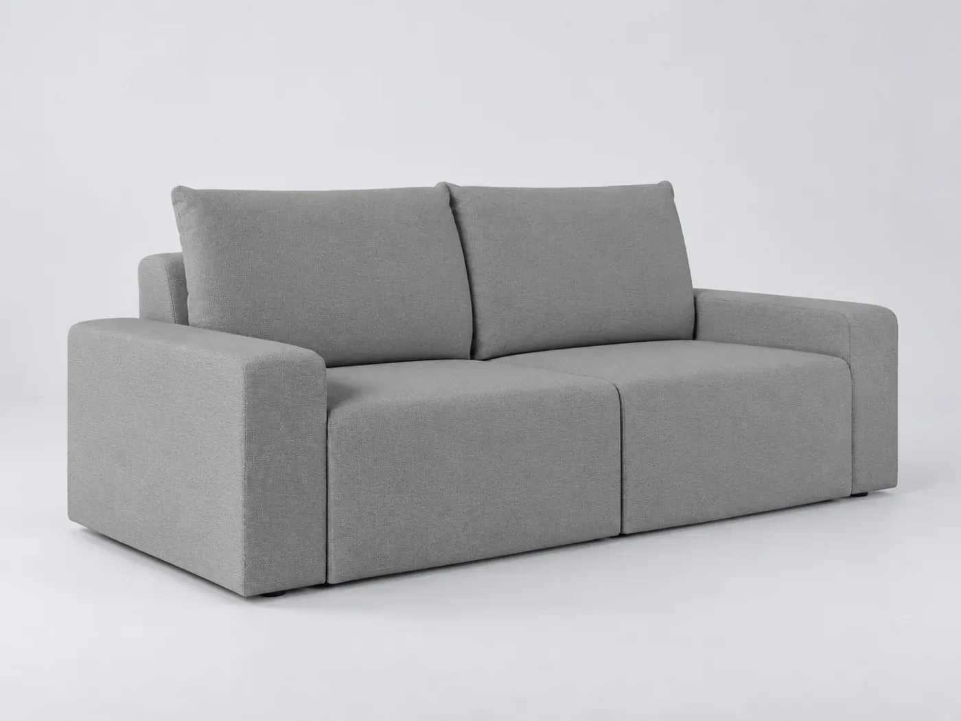 Canapé Romane Maisons du Monde, 2 places droit fixe, coloris gris