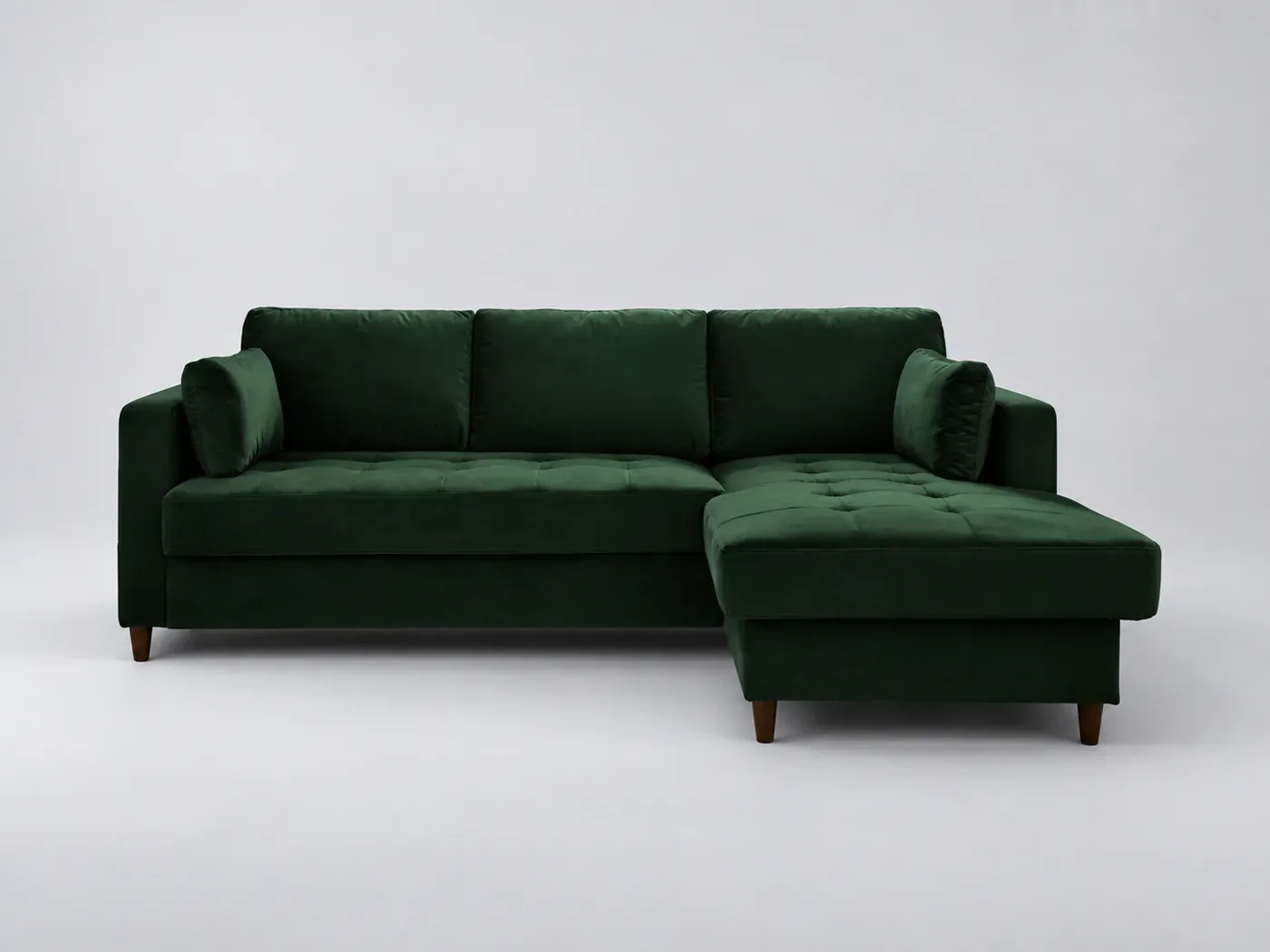 Canapé Anna Maisons du Monde, 4 places d'angle convertible, velours