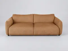 Canapé Jada Maisons du Monde, 3 places droit fixe, coloris marron