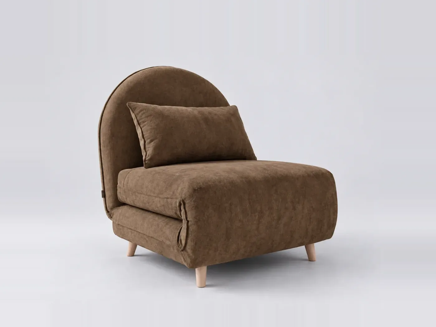 Canapé Ponio Maisons du Monde, 1 place droit convertible, coloris vert kaki