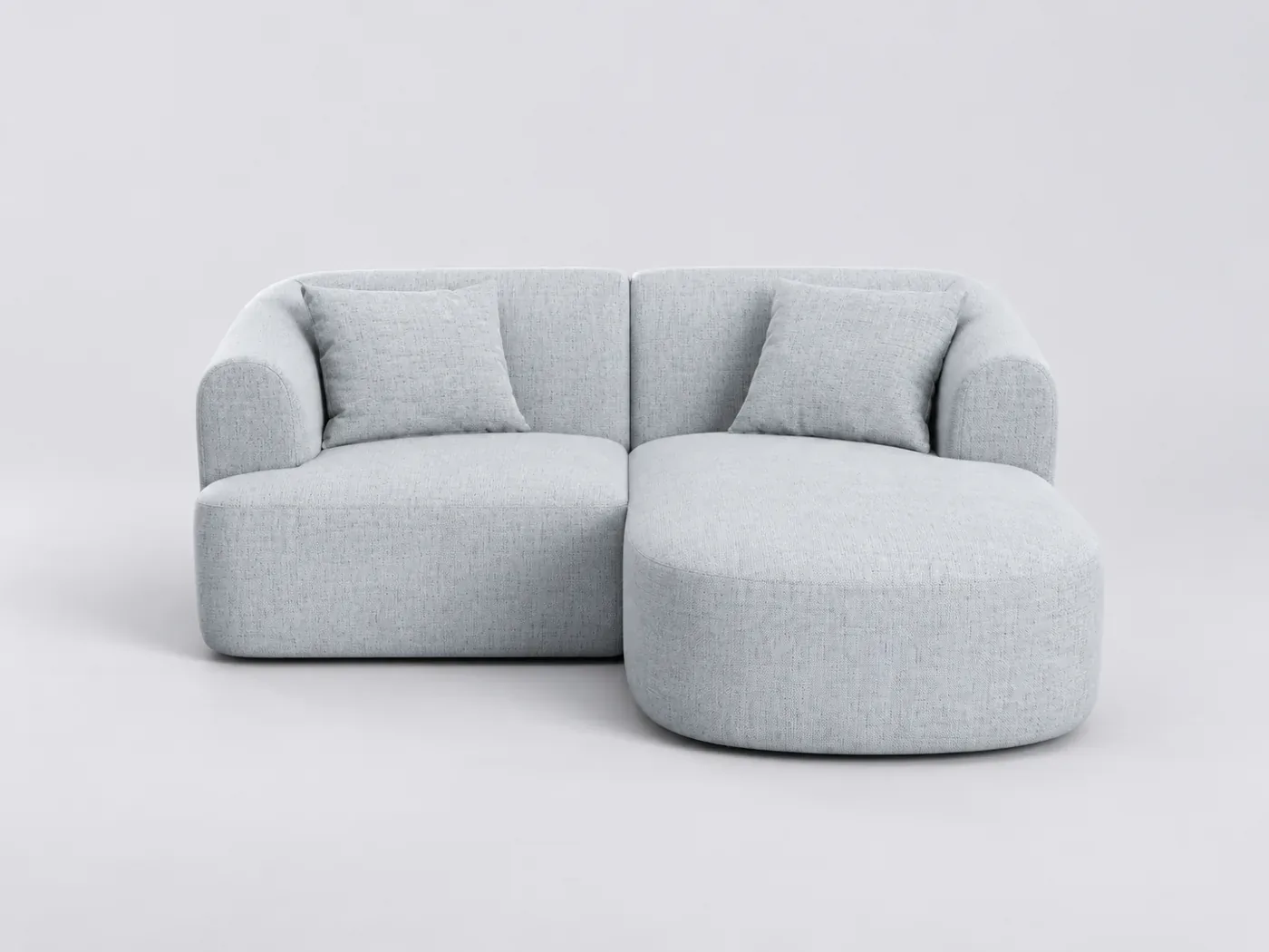 Canapé Campi Maisons du Monde, 3 places d'angle fixe, coloris gris clair