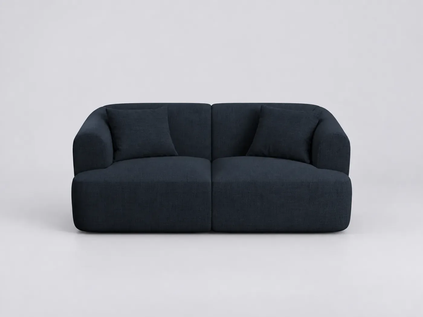 Canapé Campi Cosmopolitan Design, 2 places modulable fixe, coloris bleu roi
