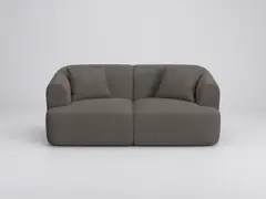 Canapé Campi Maisons du Monde, 2 places modulable fixe, coloris gris