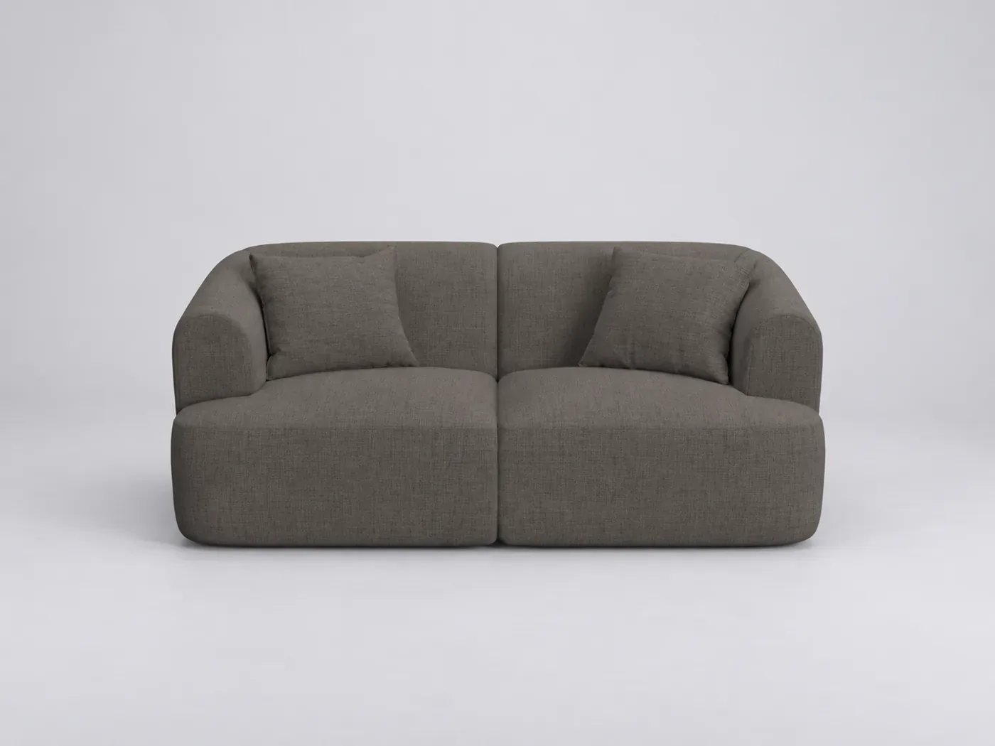 Canapé Campi Maisons du Monde, 2 places modulable fixe, coloris gris