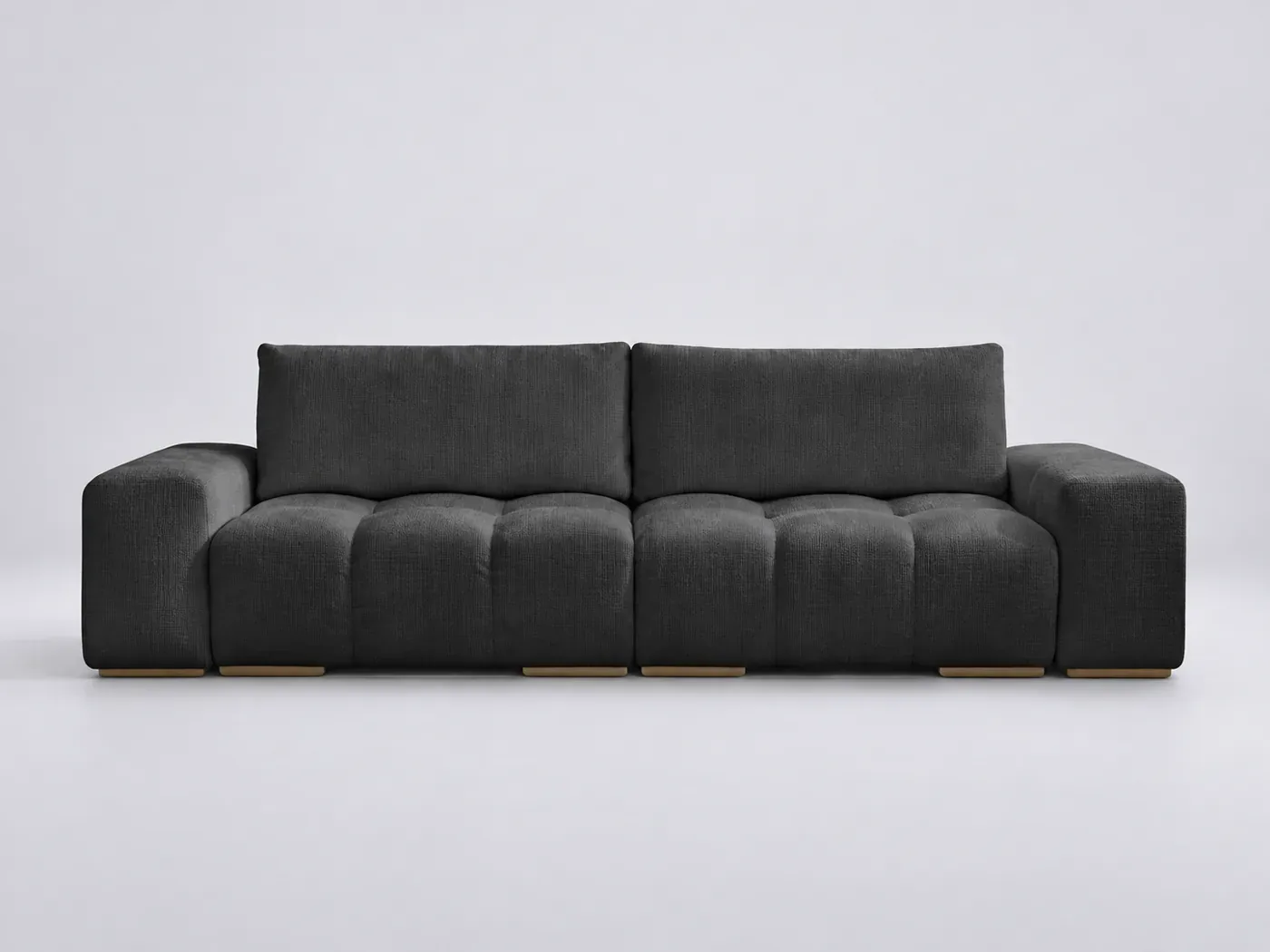 Canapé Anakin Bobochic, 3 places droit convertible, coloris noir