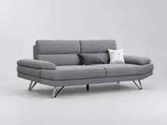 Canapé Martin Conforama, 3 places droit fixe, coloris gris