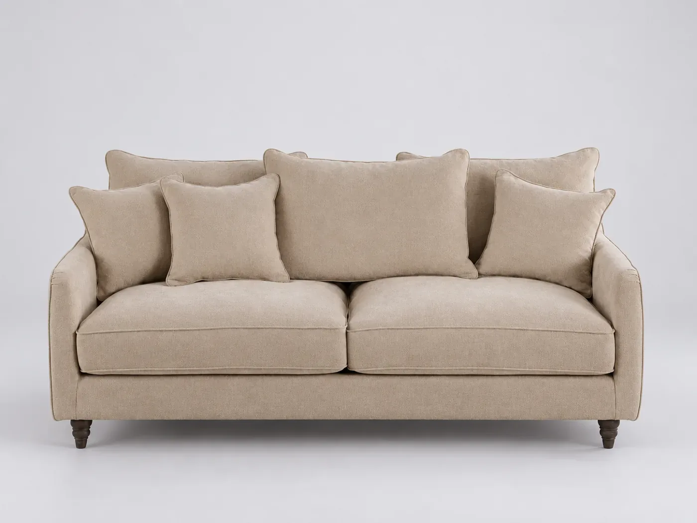 Canapé Auguste Maisons du Monde, 3 places droit convertible, coloris beige