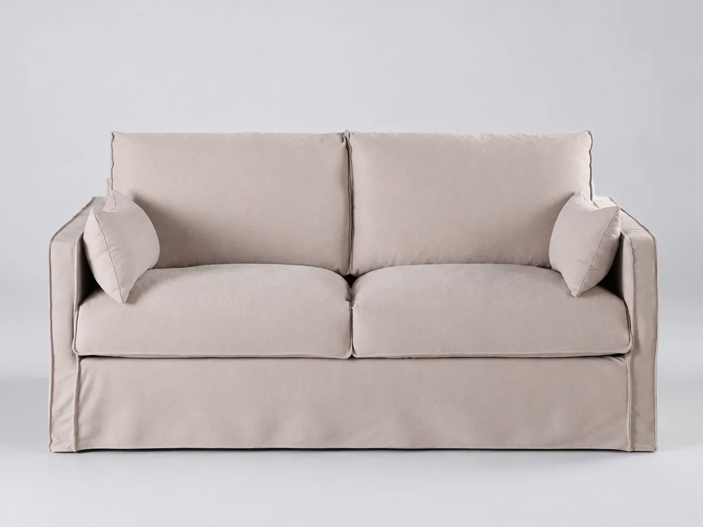Canapé Julio Maisons du Monde, 3 places droit convertible, coloris beige