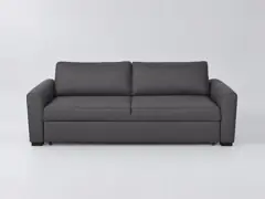 Canapé Montreal Maisons du Monde, 3 places droit convertible, coloris gris foncé