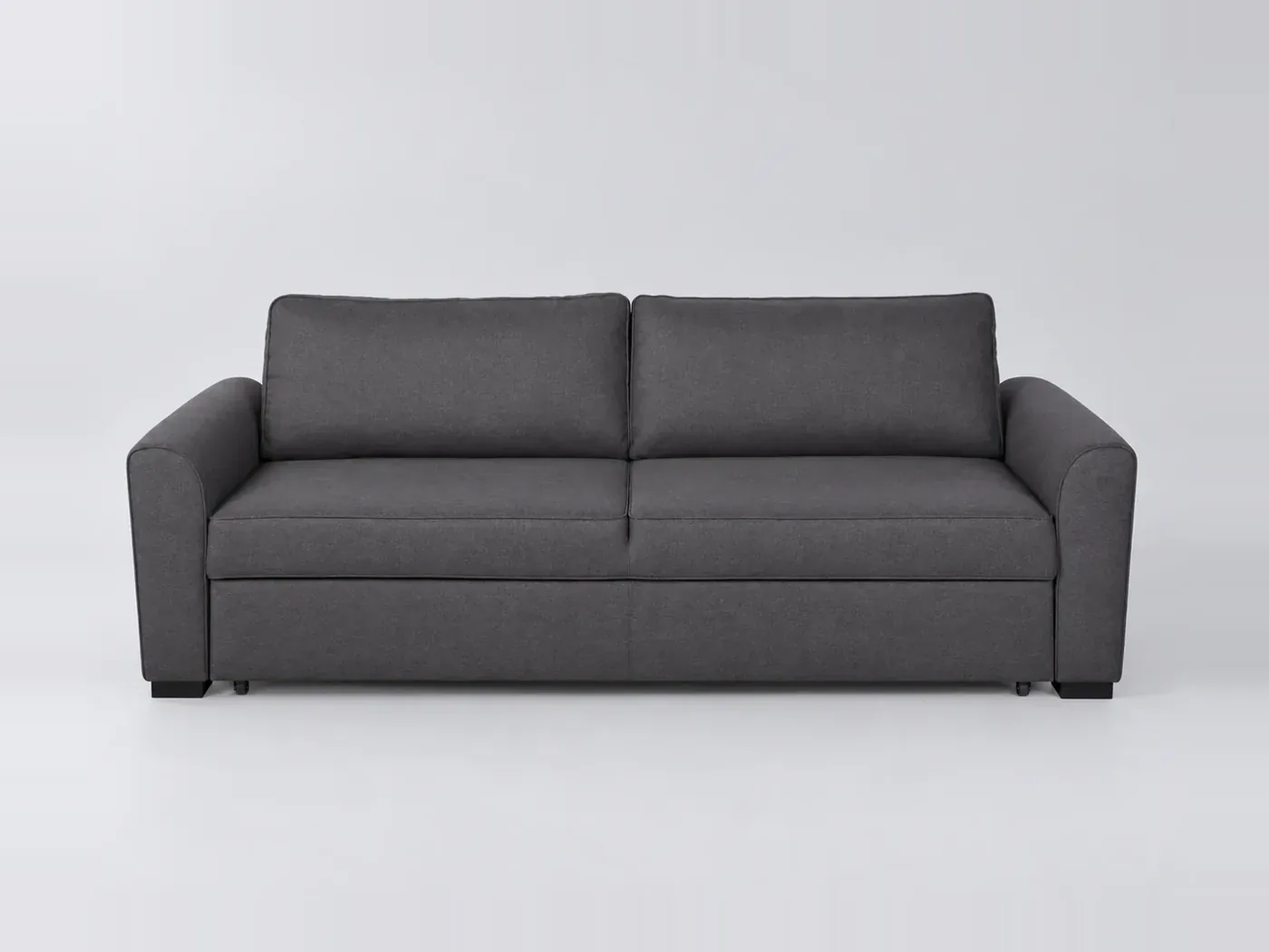 Canapé Montreal Maisons du Monde, 3 places droit convertible, coloris gris foncé